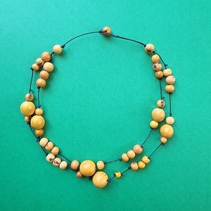 Vintage Tagua Short Collar Necklace - Handmade in Ecuador. Colorful Hippie Boho
